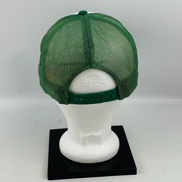 Vintage Boston Celtics Lucky Trucker Hat Snapback White Green Mesh Adjustable - Picture 4 of 8